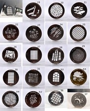 Gobo`s für Fotostudio und Projektion 86mm rosco Anfo Bowens Edelstahl z. Auswahl