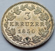 Bayern, 3 Kreuzer 1850