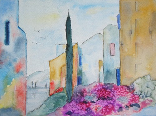 Schönes aquarell bunter - aquarell,