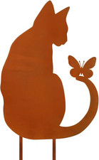 Gartenstecker Katzen Deko