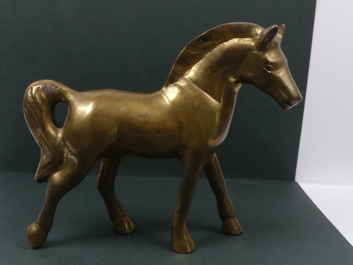 Messing pferd figur - messing,