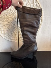 Braune Damen-Stiefel von Janita – Echtleder & Echtfell – Größe 40 – Hochwertig