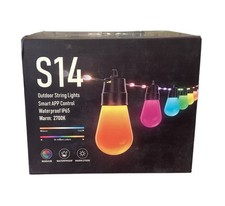Lichterkette S14 Outdoor String Lights farbig Smart App warm 2700K