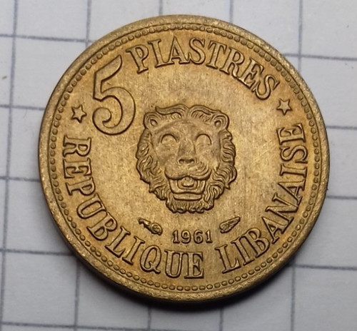 Libanon piaster 1961 - piaster,, ##
