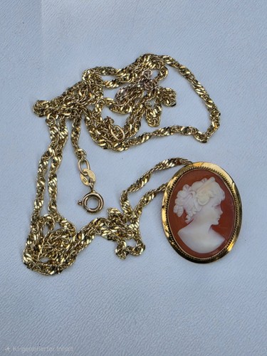 Vintage kamee set brosche - kamee,