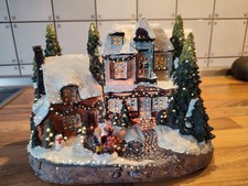 Konstsmide Fiberoptik Weihnachtsdorf mit Beleuchtung Weihnachten Deko