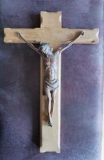Großes Kruzifix Holzkreuz Jesus Christus handgeschnitzt 60x40 cm, HANDARBEIT