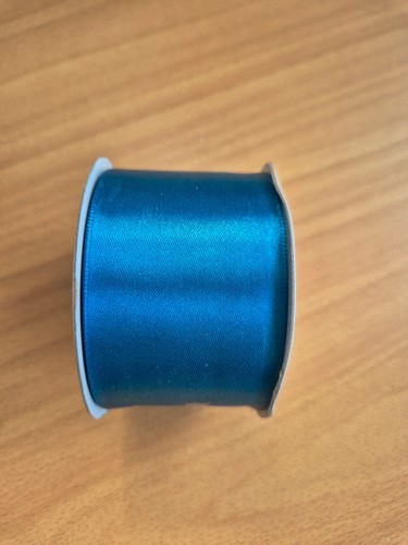 Blau satinband 50mm - blau,