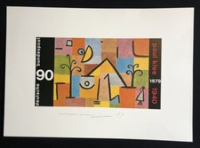 Almir Mavignier, Briefmarke Paul Klee, Offsetdruck, 1979, signiert und datiert