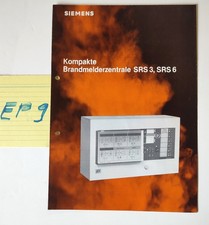 1983 Siemens Rauchschutzzentrale SRS 3 SRS 6 Prospekt Rarität #EP9