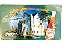 Blechschild mit mini VW Käfer, Hartmannsdorfer Nr. 11 Wasserschloß Klaffenbach