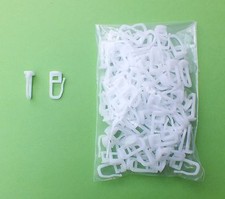 100 Universal Gardinen Gleiter mit Faltenleghaken für fast alle Vorhangschienen 