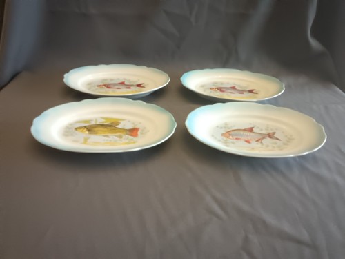 Alte porzellan fischplatten - 4,