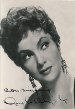 Gina Lollobrigida Autogramm autograph handsigniert 100% Original X121