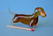 Dackel Murano Glas Figur Hund Setzkasten