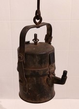 Alte Grubenlampe Karbidlampe Bergbau Knickbügelverschluss