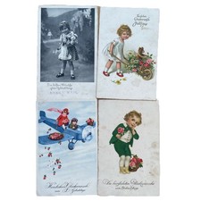 4 Postkarten AK Glückwünsche