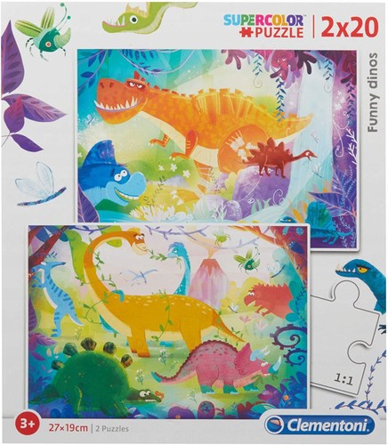 Clementoni 2x20 lustige dinos - 2x20,