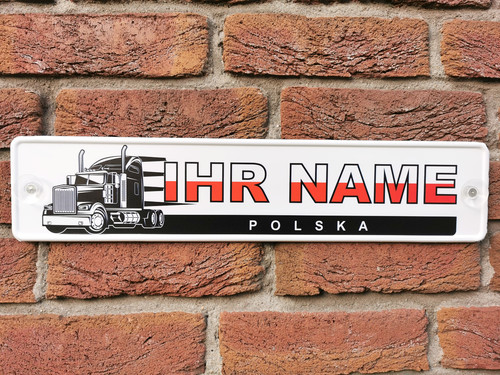 Lkw truck namensschild mit - lkw,