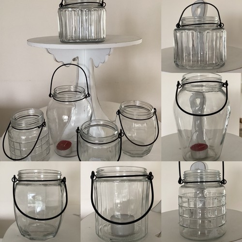 Windlicht glas henkel klar - glas,