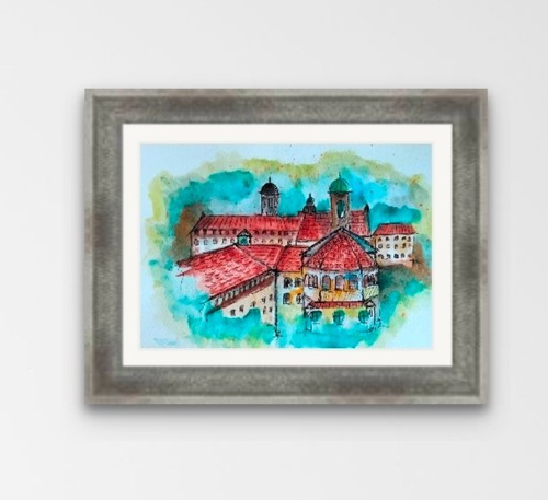 Aquarell gemälde dillingen - aquarell,
