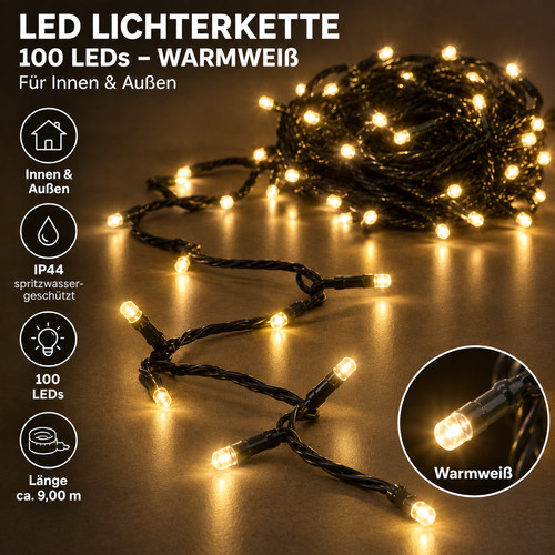 Led lichterkette mit 100 - led,