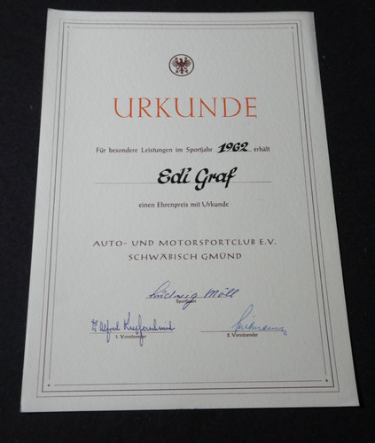 Originale urkunde auto und - originale,