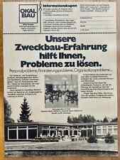 OKAL Fertighaus Verkaufspavillon Original 1975 Vintage Advert Werbung Reklame