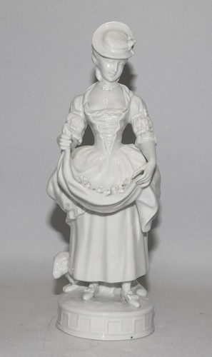 Porzellan figur dame mit schaf - figur,