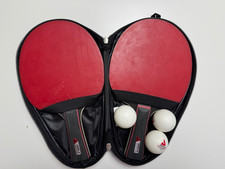 JOOLA Tischtennis Set Duo PRO – 2 Schläger + 3 Bälle + Hülle, rot/schwarz