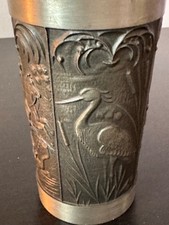 Vintage zinnbecher relief - vintage,