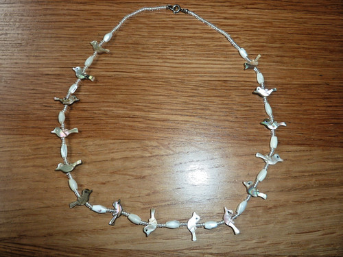 Perlmutt kette mit kleinen - kette,