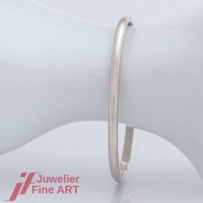 Armreif - 14K/585 Weißgold - nicht massiv - mit Scharnier - poliert/glänzend