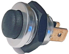 Starterknopf / Taster, Schwarz, 6 - 12 - 24 Volt ,  12,5 Ampere