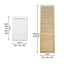 Klassische Massivholz Welle Vollwand Lamellentür - DIY Lamellenschrank Kleiderschrank