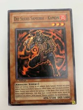 Yugioh Karte 1. Auflage DIE SECHS SAMURAI - KAMON Monsterkarte STON-DE008 848