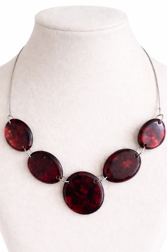 Statement kette rot - statement, silber