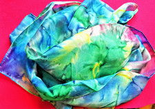 Großes seidentuch batik - großes, seidentuch_batik_grün