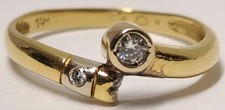 Gold 750 Ring mit Diamanten 