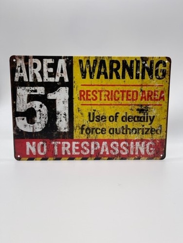 Blechschild warning area - warning, 51