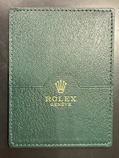 Original Rolex Leder Etui Mappe Wallet Kartenhalter Cardholder Grün 0101.40.34