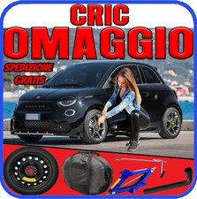 Platzsparend Notrad 4Fori Ab 17 für Fiat 500E Abarth Mit Set Cric + Key Tasche P