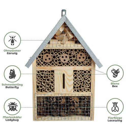 Insektenhotel aus naturholz - aus,