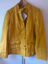 Damen bonprix Echtlederjacke Lederjacke Bikerjacke Yellow B-Ware Gr36-56 NEU