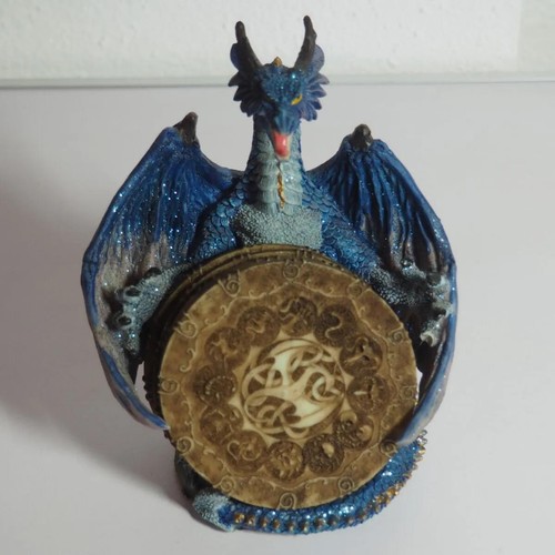 Drache figur blau glitzer mit - glitzer,