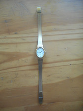 alte Damen Quarz Uhr von Pulsar, Armbanduhr vergoldet