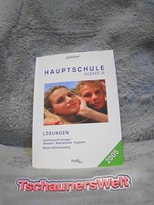 Hauptschule Klasse 9 Lösungen Abschlußprüfungen Deutsch, Mathematik, Englisch, B