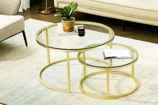 Couchtische 2 Teile Glas