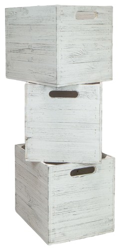 3er set holzbox vintage - set,