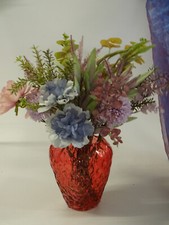 Sehr edle Glasvase als Erdbeere Rot Vase Blumenvase Vase 16cm